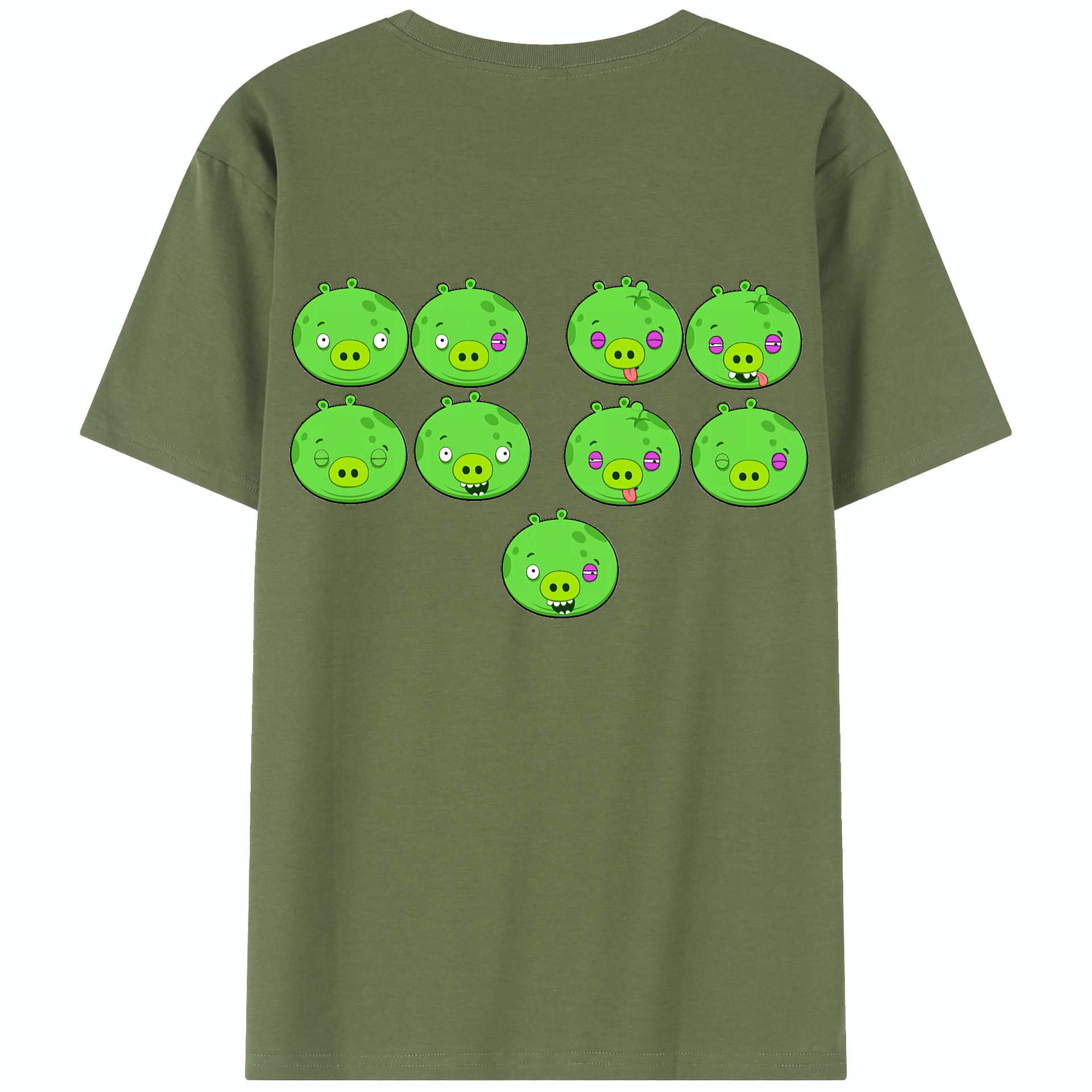 （画像用） Angry Birds アングリーバード 綿100％半袖Tシャツ（背面プリント）